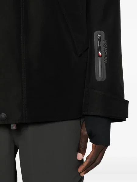 Geacă Moncler Grenoble cu glugă negru