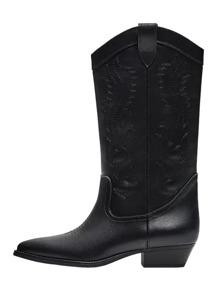 Bershka Cizme de cowboy negru