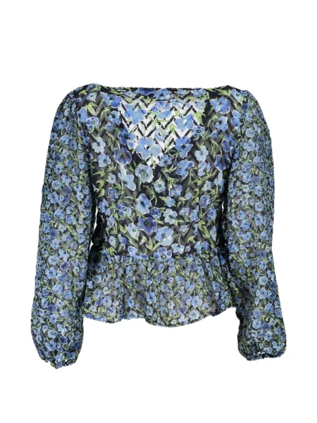 Bluză Desigual cu model floral cu imagine albastru
