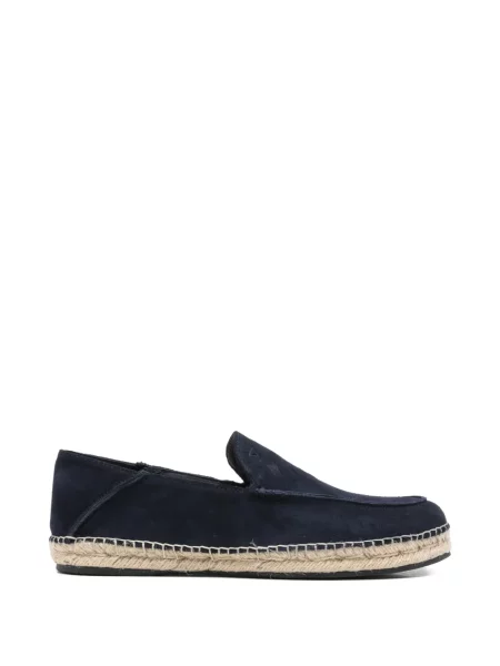Pantofi loafer Guess din piele de căprioară albastru