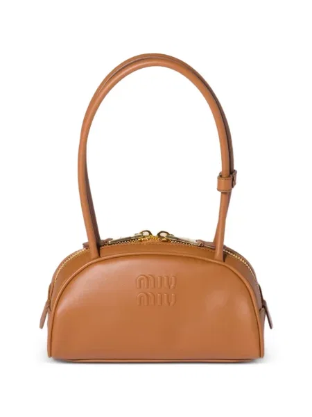 Geanta de piele Miu Miu din piele maro