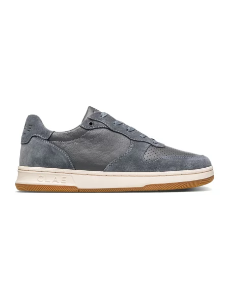 Clae Malone Pearl Grey Suede Mężczyźni Buty sportowe Clae Size: 8 szary