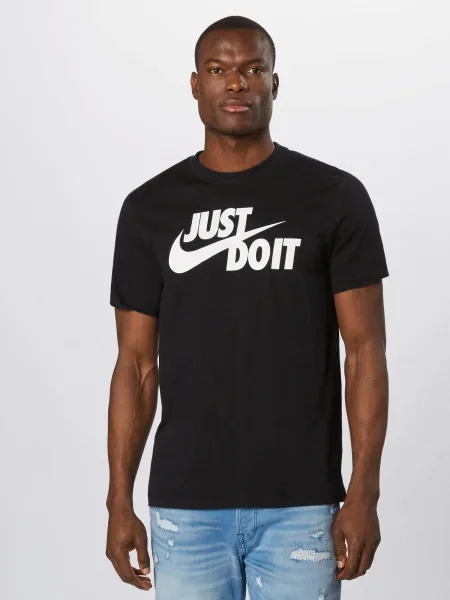 Nike Sportswear Tricou / negru alb