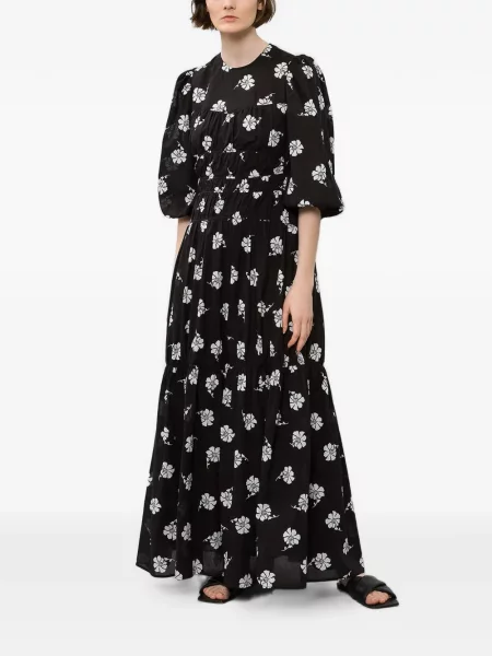 Rochie maxi Ivy Oak cu model floral de costum negru