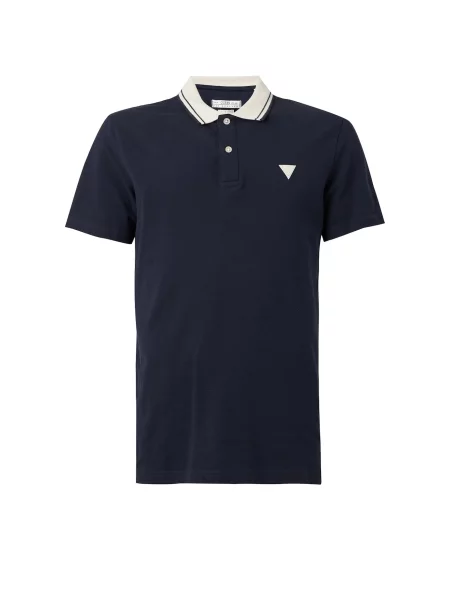 GUESS Tricou bleumarin alb