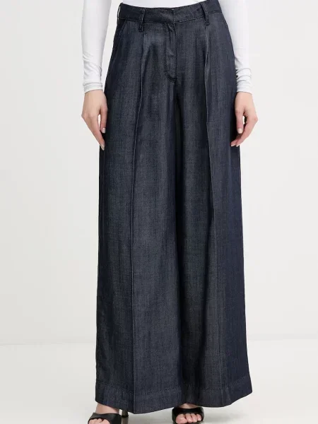 Hlače Karl Lagerfeld FLUID DENIM modra