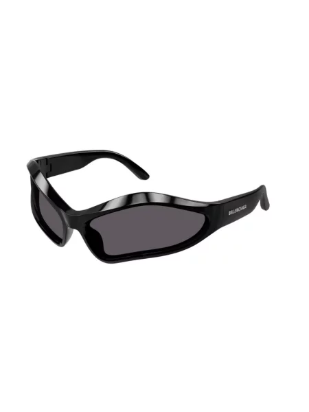Lniane okulary przeciwsłoneczne Balenciaga czarne