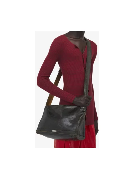 Torba crossbody Alexander Mcqueen skórzana czarna