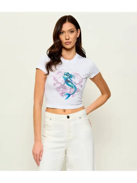 Versace Jeans Couture Tricou | Cropped Fit alb