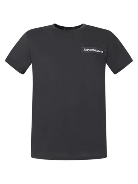 Koszulka Emporio Armani z okrągłym dekoltem z logo czarna