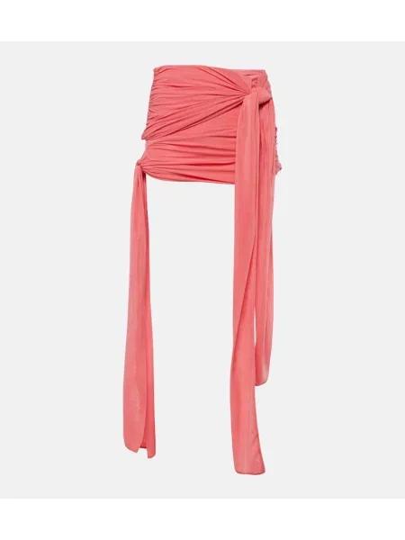 Fusta mini Blumarine din jerseu roz