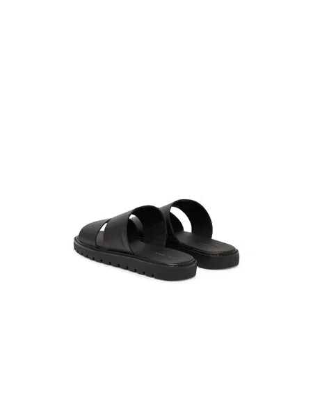 Calvin Klein Papucs Sq Molded Sandal Db Lth fekete
