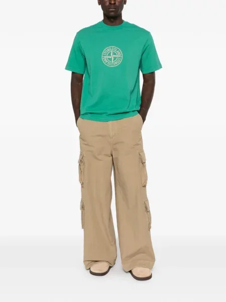 Tricou Stone Island cu strasuri verde