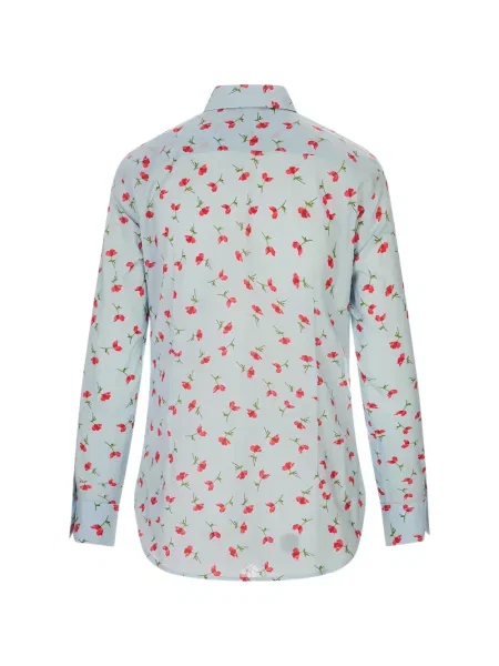 Cămașă Jil Sander cu model floral cu imagine albastru