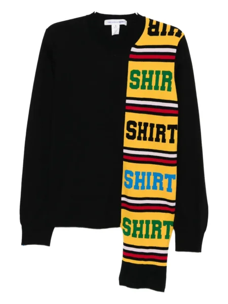 Пуловер Comme Des Garçons Shirt с принт черно