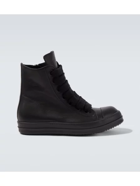 Kožené tenisky Rick Owens černé