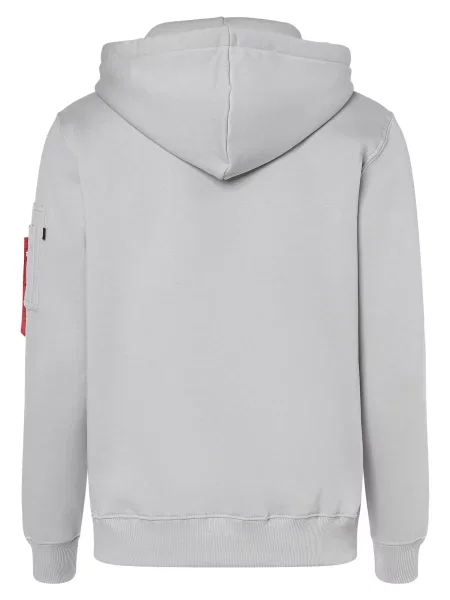 ALPHA INDUSTRIES Mikina svetlohnedá / svetlosivá / tmavočervená čierna