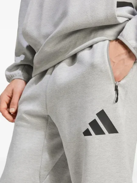 Бягане суитчър Adidas на райета с автограф черно