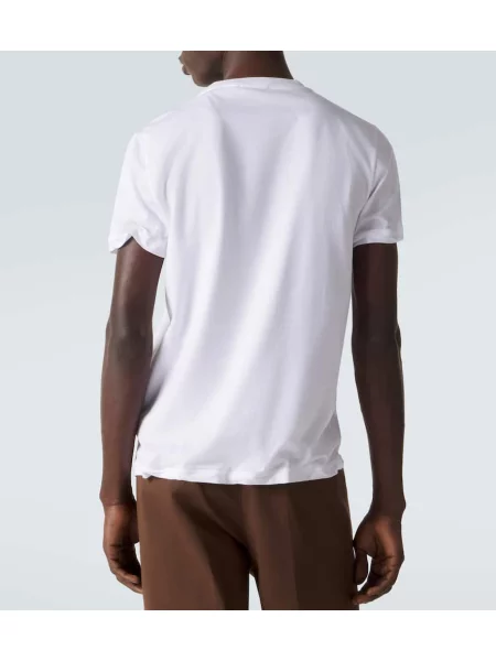 Tricou Prada din jerseu alb