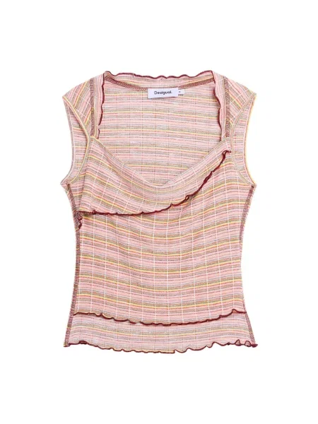 Desigual Tricou mai multe culori roz