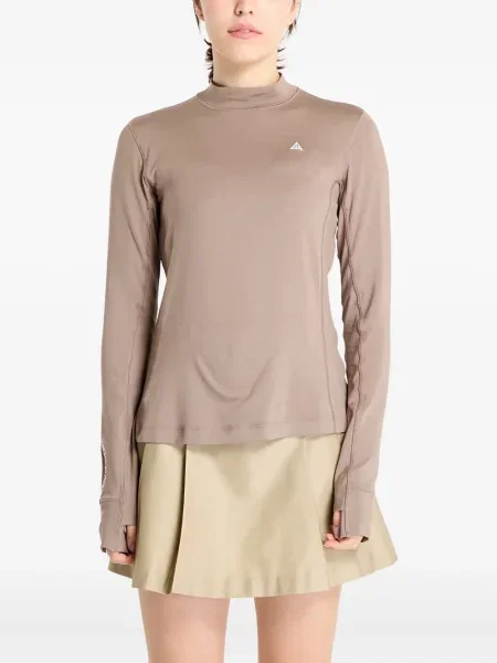 Top sport Nike din fleece plisat fără mâneci alb