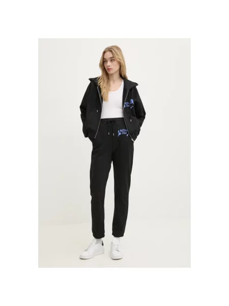 Bluza z kapturem Moschino z kapturem czarna