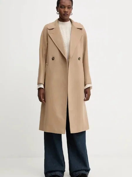 Weekend Max Mara Palton de lână Resina bej