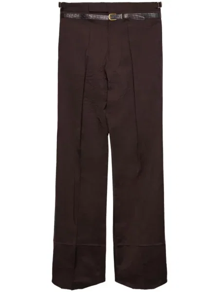 Kalhoty Prada hnědé