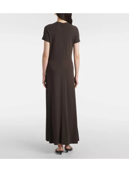 Rochie maxi Toteme din jerseu de costum gri