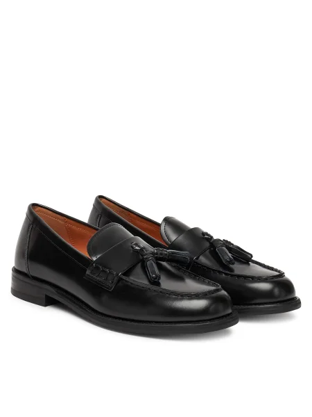 Vagabond Shoemakers bőr mokaszin LINN lapos talpú fekete