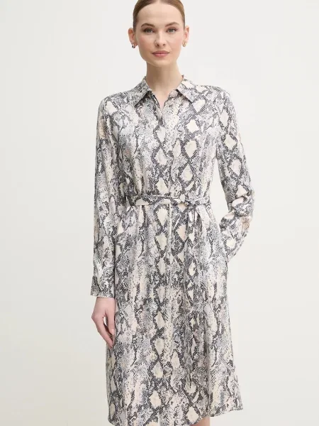 OUI sukienka mini rozkloszowana beżowy