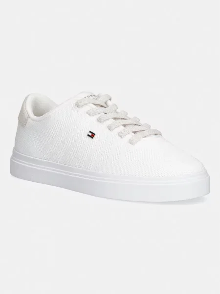 Tommy Hilfiger TH pentru femei CUPSOLE KNIT sneakerși pentru femei alb