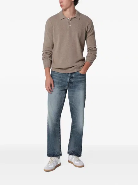 Lung tricou polo Drumohr tricotate
