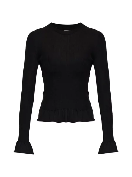 Pulover Jil Sander cu volane negru