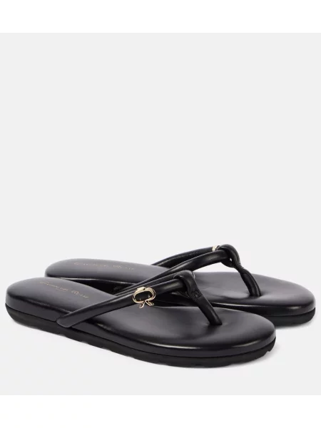 Chiloți tanga Gianvito Rossi din piele negru
