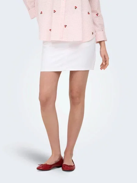 ONLY Fustă ONLStella denim alb