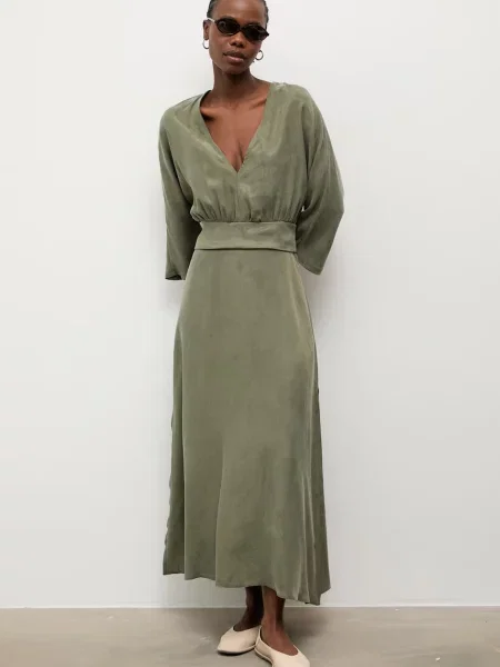Answear.LAB rochie din lyocell verde