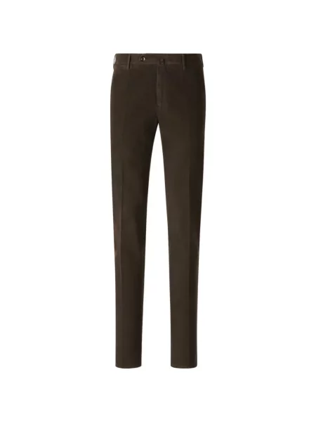 Pantaloni Pt Torino de catifea cord maro