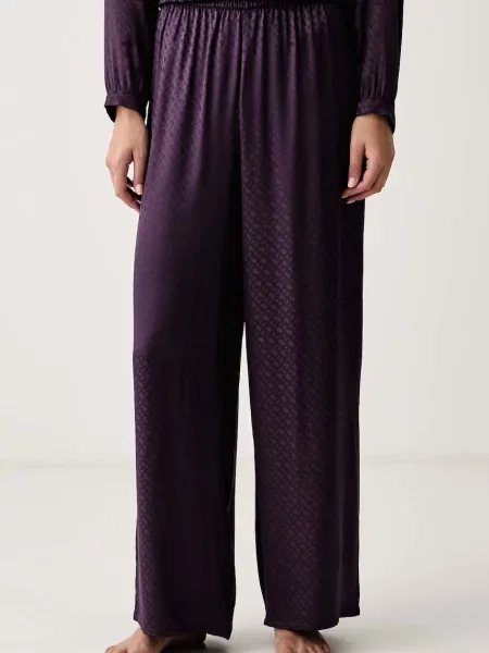 BOSS pyžamové kalhoty z viskózy B Monogram_Pants TW fialové