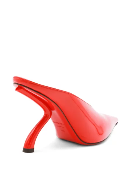 Papuci tip mules Ferragamo din piele roșu