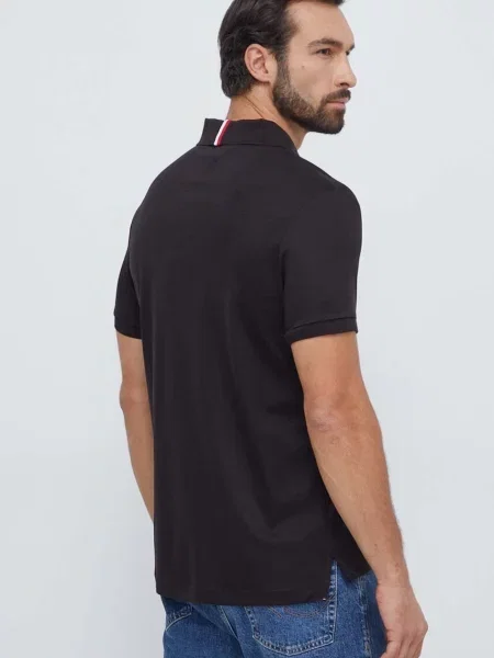Tommy Hilfiger Koszulki Mężczyzna L koszulka polo z krótkim rękawem czarny