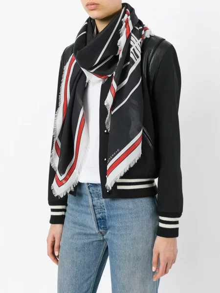 Fular Givenchy cu imagine negru
