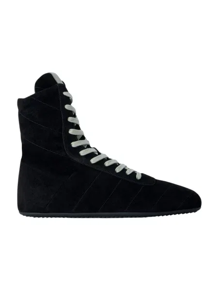 Botki Rick Owens skórzane pikowane czarne