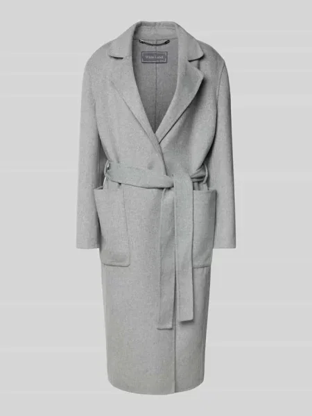 Płaszcz z wiązanym paskiem White Label