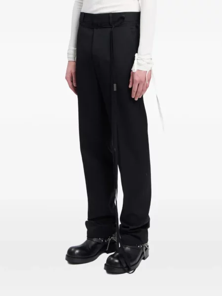 Pantaloni Ann Demeulemeester de lână negru