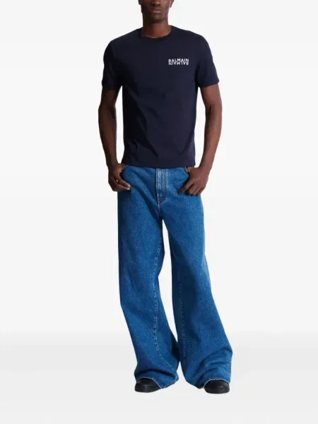 Tricou Balmain cu imagine albastru
