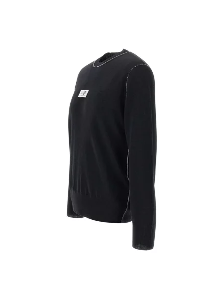 Maison Margiela sweter wełniany lekki czarny