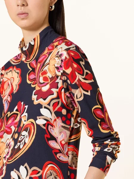 Efixelle Tričko S Dlouhým Rukávem tmavě modrá/ červená/ oranžová červené