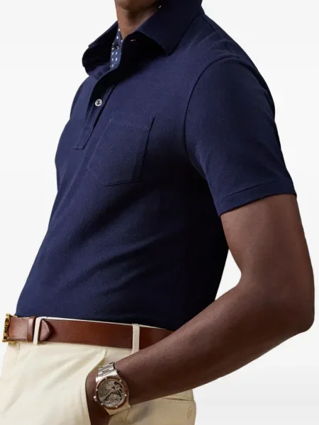 Поло тениска Ralph Lauren Purple Label синьо