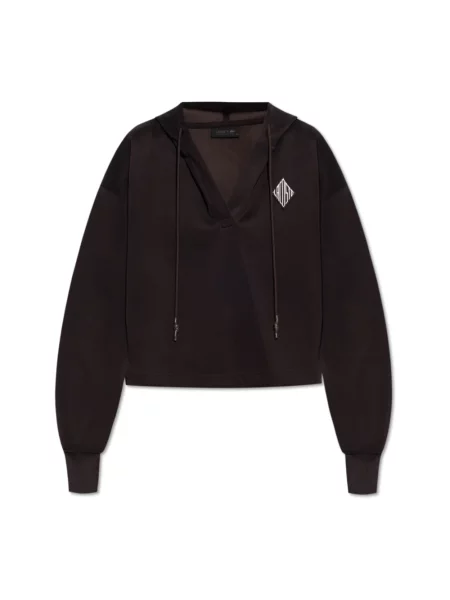Bluza z kapturem Lacoste z kapturem brązowa